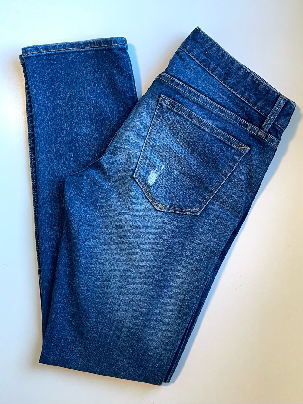 GAP 1969 Real Straight Jeans - Distressed & Thunderstruck Wash - Size 27R